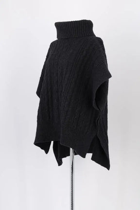 Poncho Chloé Noir en Laine