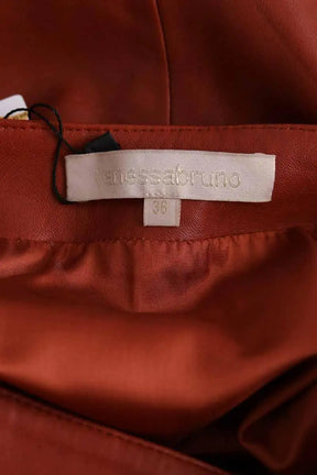 Jupe Vanessa Bruno Marron en Cuir