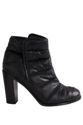 Boots Chanel Noir en Tissu, taille 41 - Seconde Main