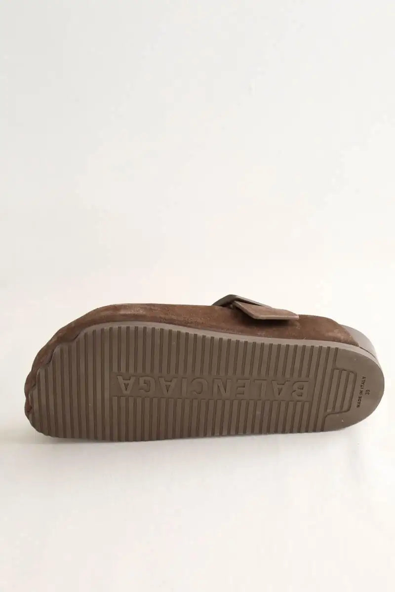 Sabots Balenciaga Marron en Daim