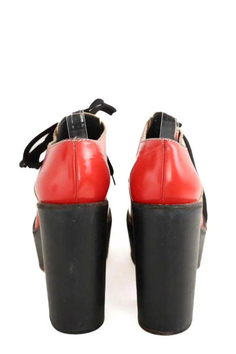 Sabots Chloé Rouge en Cuir