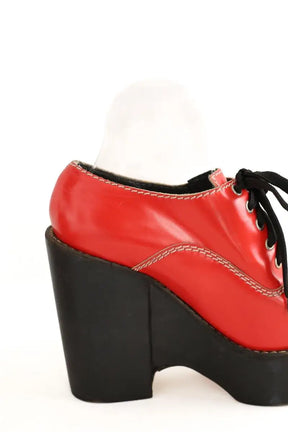 Sabots Chloé Rouge en Cuir