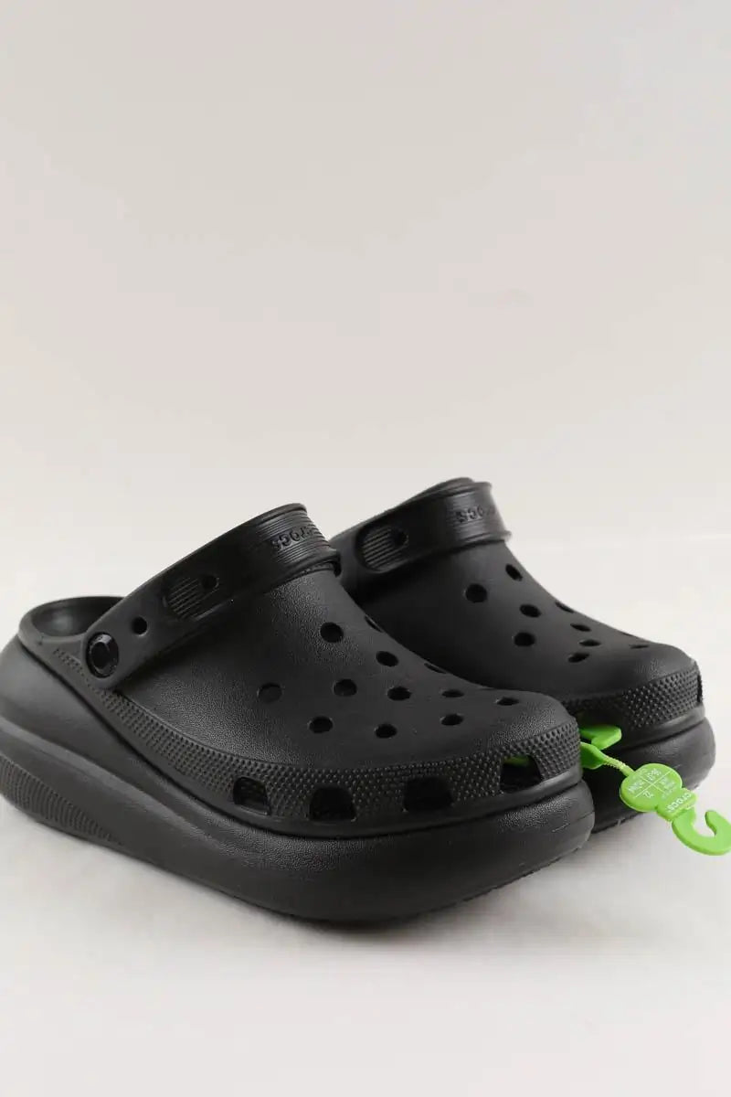 Sabots Crocs Noir en Tissu
