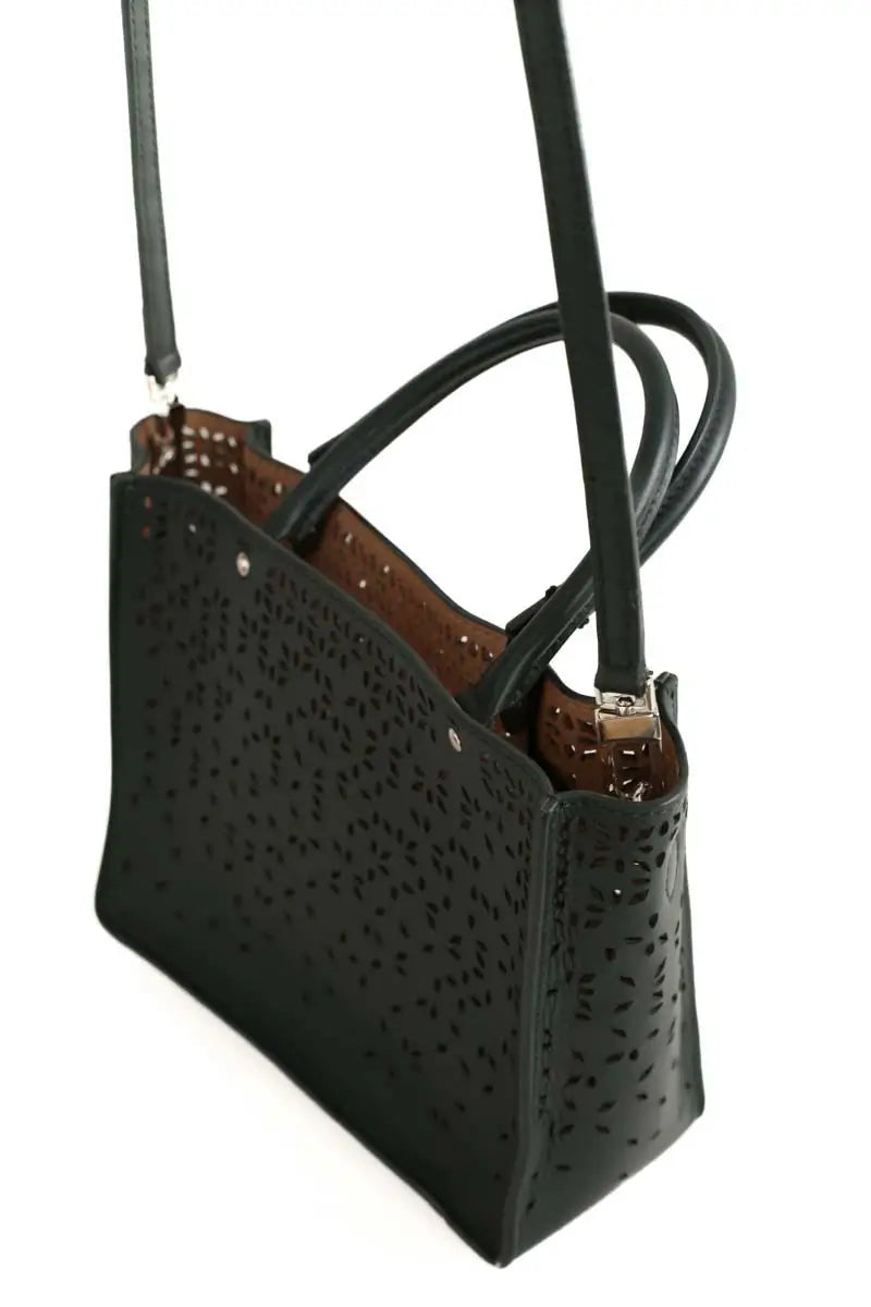 Sac à bandoulière Alaïa Garance 16 Anthracite en Cuir