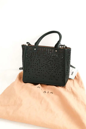 Sac à bandoulière Alaïa Garance 16 Anthracite en Cuir