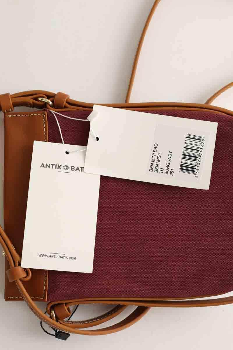 Sac à bandoulière Antik Batik Bordeaux en Coton