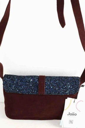 Sac à bandoulière Bonpoint Bordeaux en Daim
