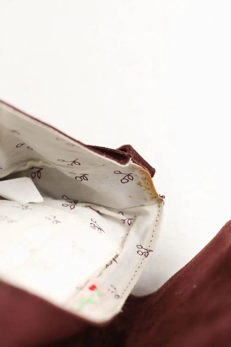 Sac à bandoulière Bonpoint Bordeaux en Daim