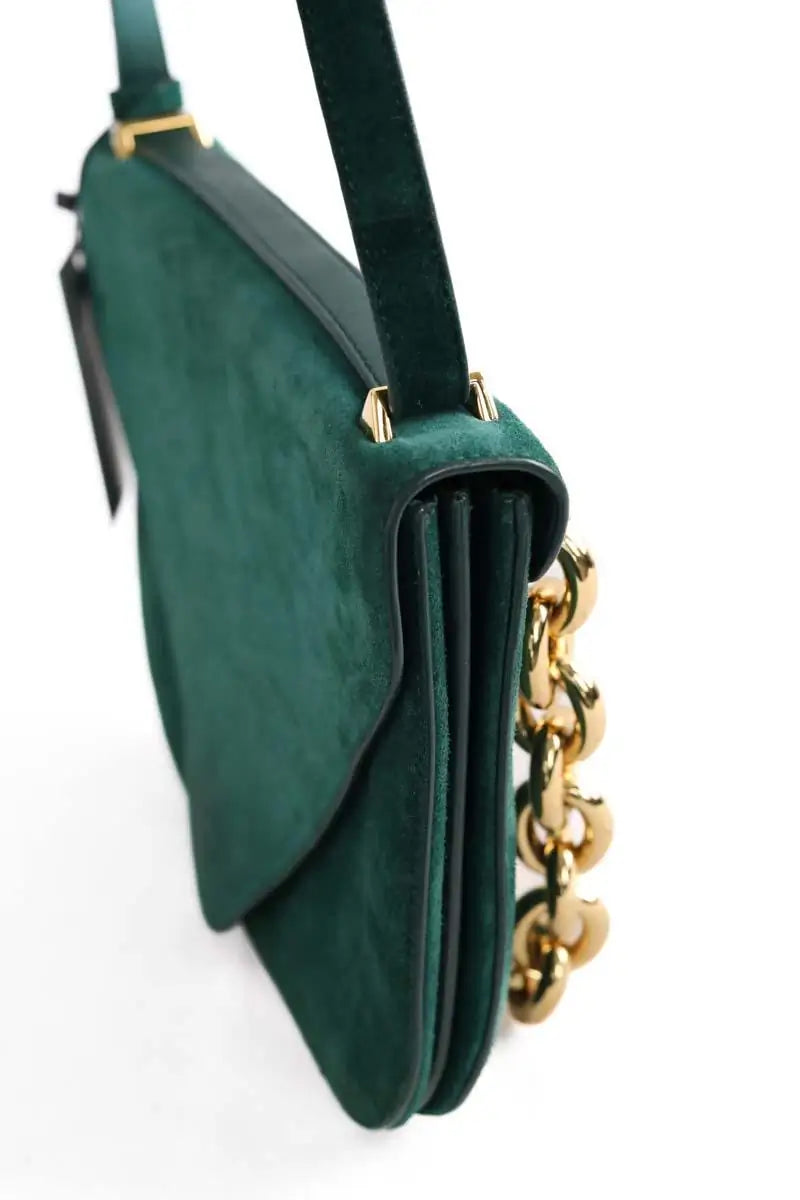 Sac à bandoulière Bottega Veneta Vert en Daim