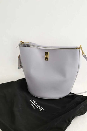Sac à bandoulière Celine sac seau 16 Gris en Cuir