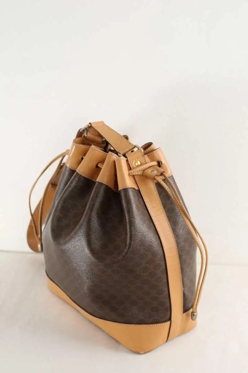Sac à bandoulière Celine Seau macadam Marron en Cuir