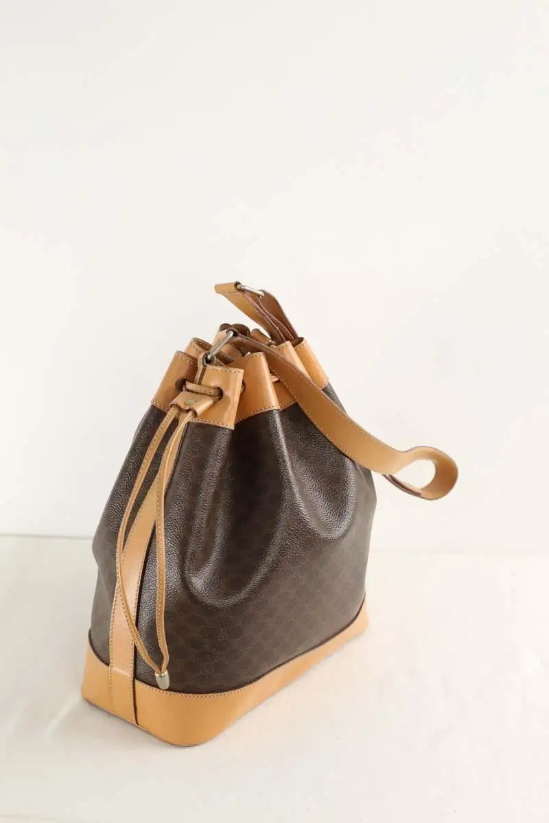 Sac à bandoulière Celine Seau macadam Marron en Cuir
