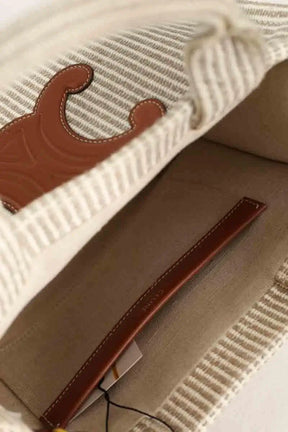 Sac à bandoulière Celine Thais Beige en Tissu