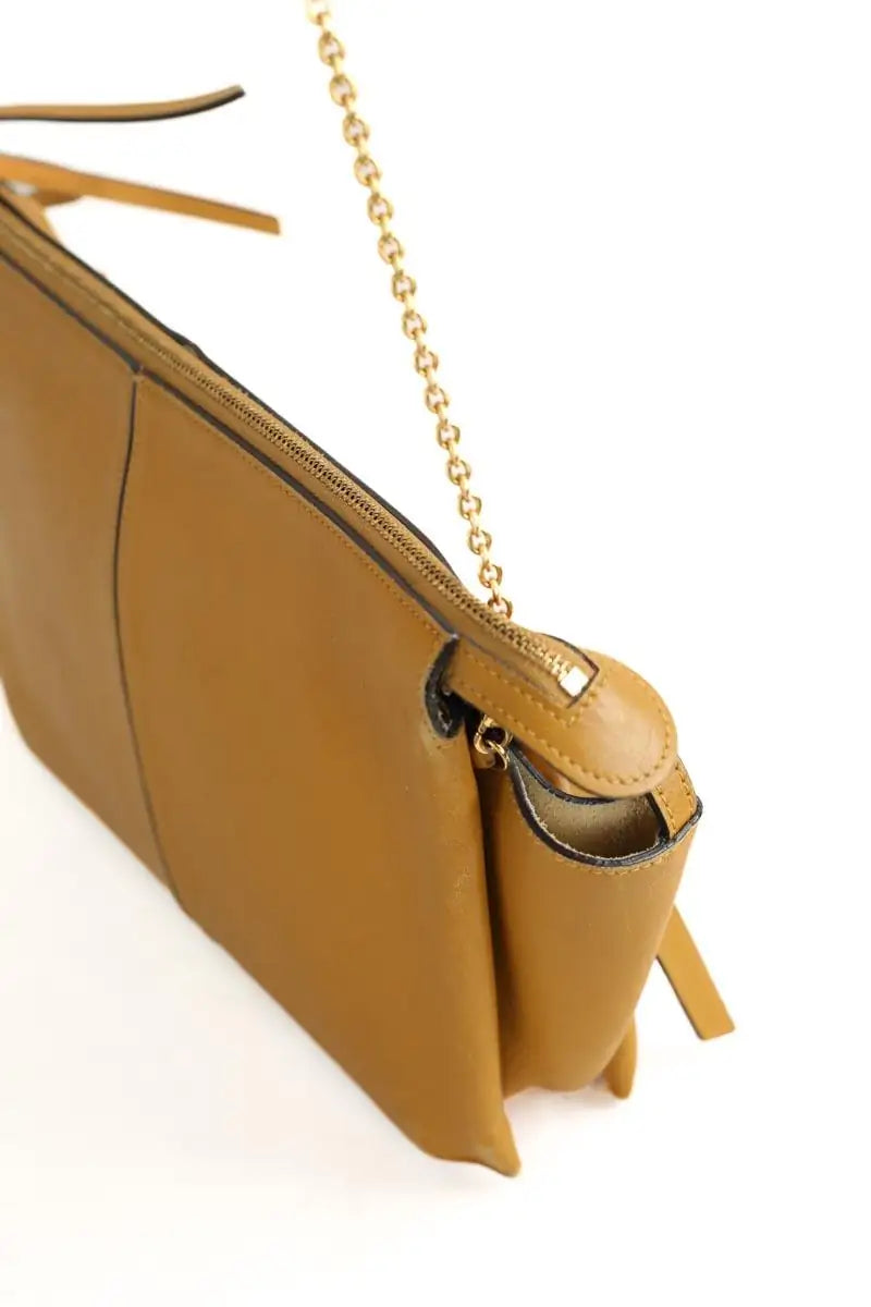 Sac à bandoulière Celine tri-fold Camel en Cuir