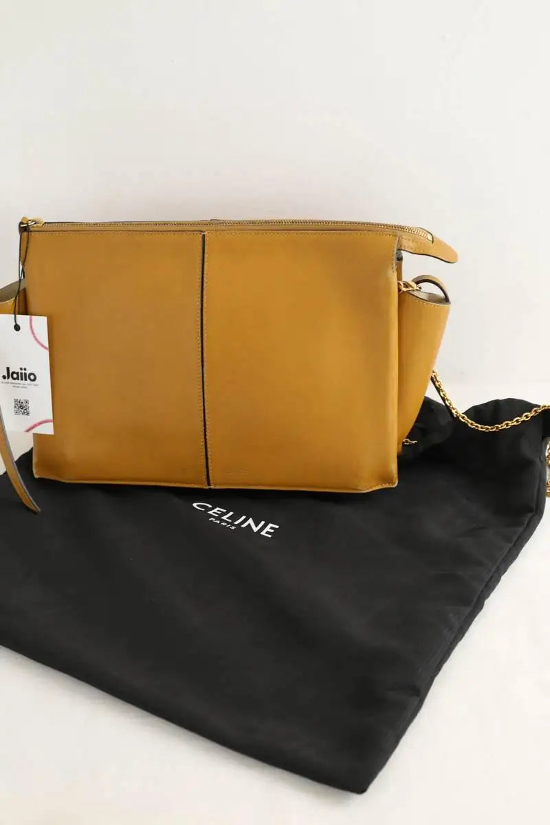 Sac à bandoulière Celine Tri-Fold Camel en Cuir