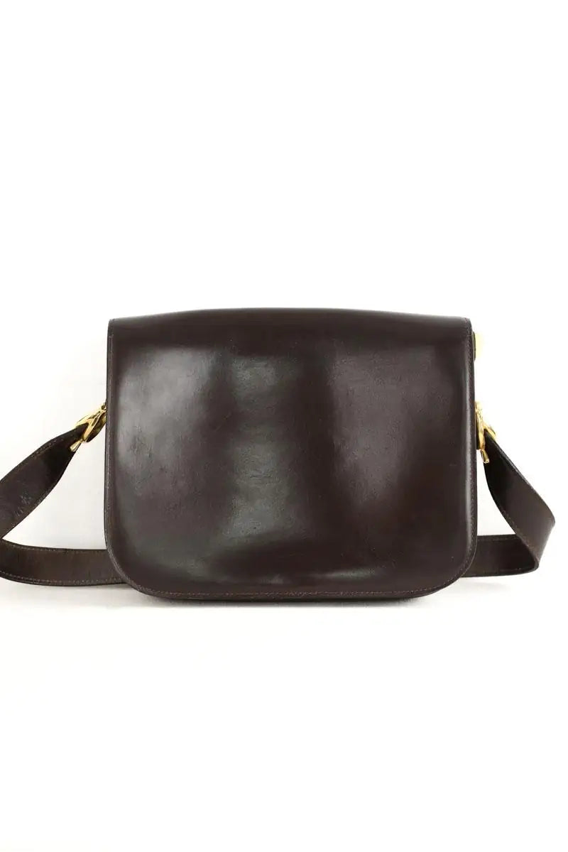 Sac à bandoulière Celine Triomphe Vintage Marron en Cuir verni