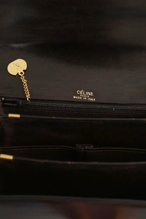 Sac à bandoulière Celine Triomphe Vintage Marron en Cuir verni
