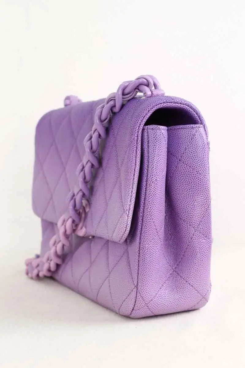 Sac à bandoulière Chanel 2020 small quilted my everything flap crossbody Violet en Cuir