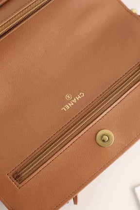 Sac à bandoulière Chanel Beige en Cuir
