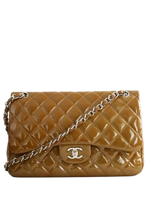 Sac à bandoulière Chanel Timeless/Classique Camel en Cuir verni - Seconde Main
