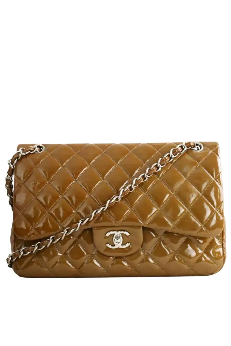 Sac à bandoulière Chanel Timeless/Classique Camel en Cuir verni - Seconde Main