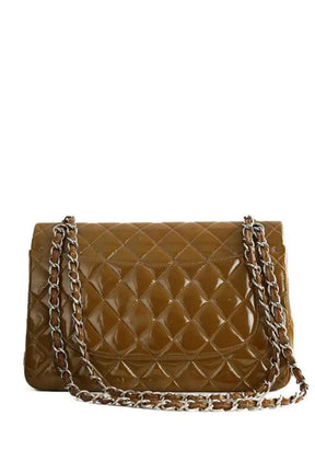 Sac à bandoulière Chanel Timeless/Classique Camel en Cuir verni