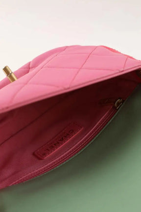 Sac à bandoulière Chanel Turquoise en Cuir