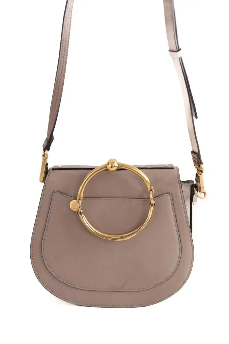 Sac à bandoulière Chloé Bracelet Nile  Beige en Cuir