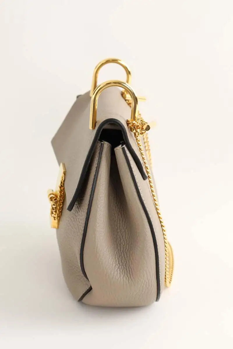 Sac à bandoulière Chloé Drew small Beige en Cuir