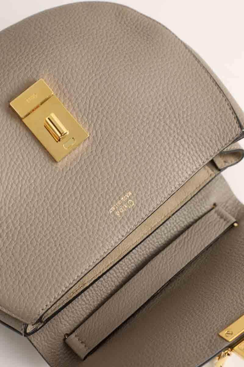 Sac à bandoulière Chloé Drew small Beige en Cuir
