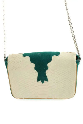 Sac à bandoulière Claris Virot Ecru en Cuirs exotiques