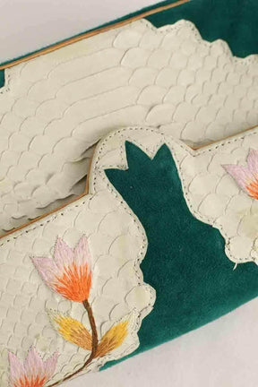 Sac à bandoulière Claris Virot Ecru en Cuirs exotiques