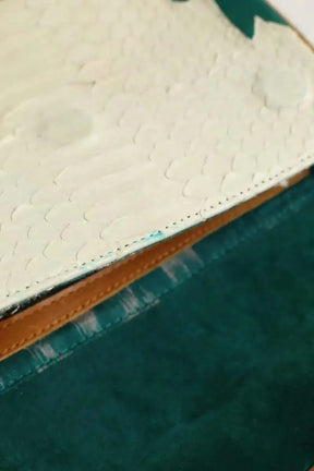 Sac à bandoulière Claris Virot Ecru en Cuirs exotiques