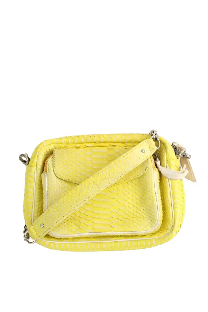 Sac à bandoulière Claris Virot Jaune en Cuir - Seconde Main