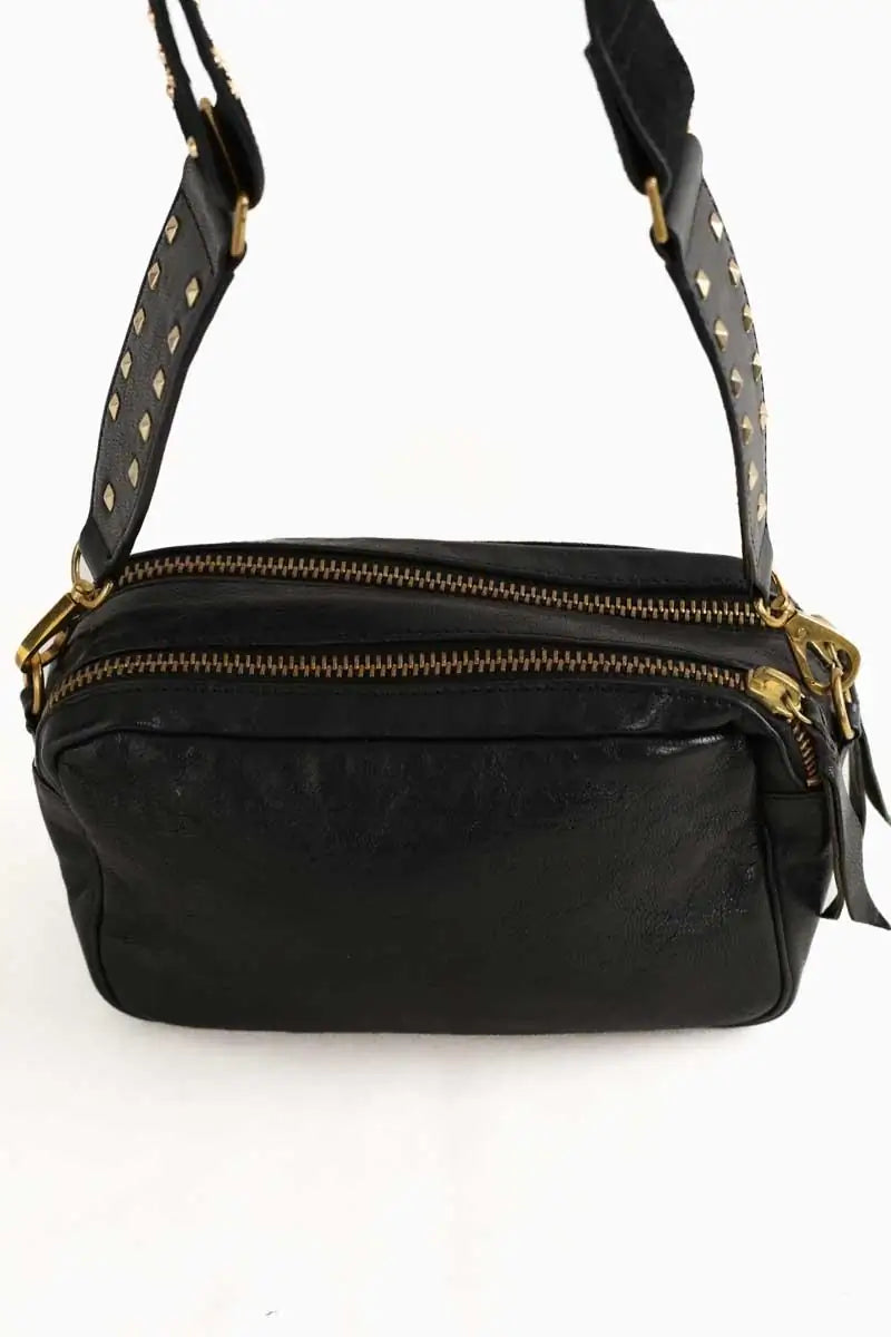 Sac à bandoulière Claris Virot Lily Noir en Cuir