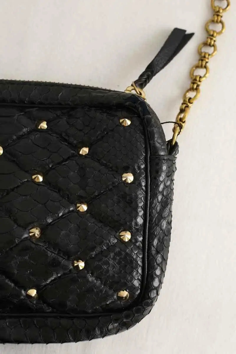 Sac à bandoulière Claris Virot Noir en Cuir