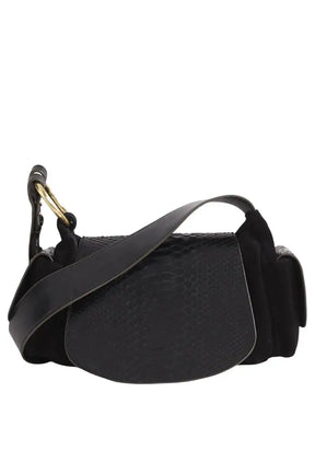 Sac à bandoulière Claris Virot Noir en Daim - Seconde Main