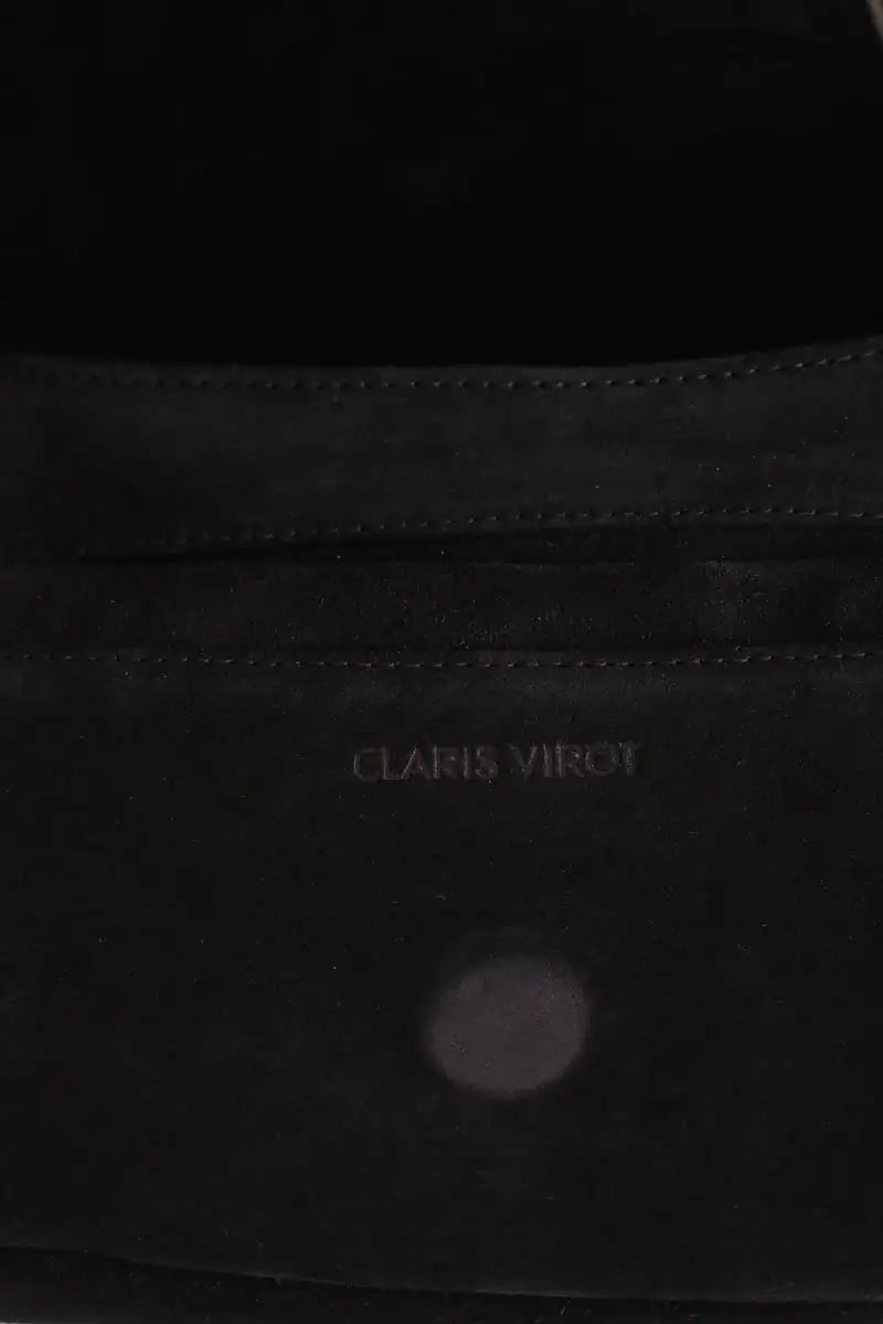 Sac à bandoulière Claris Virot Noir en Daim
