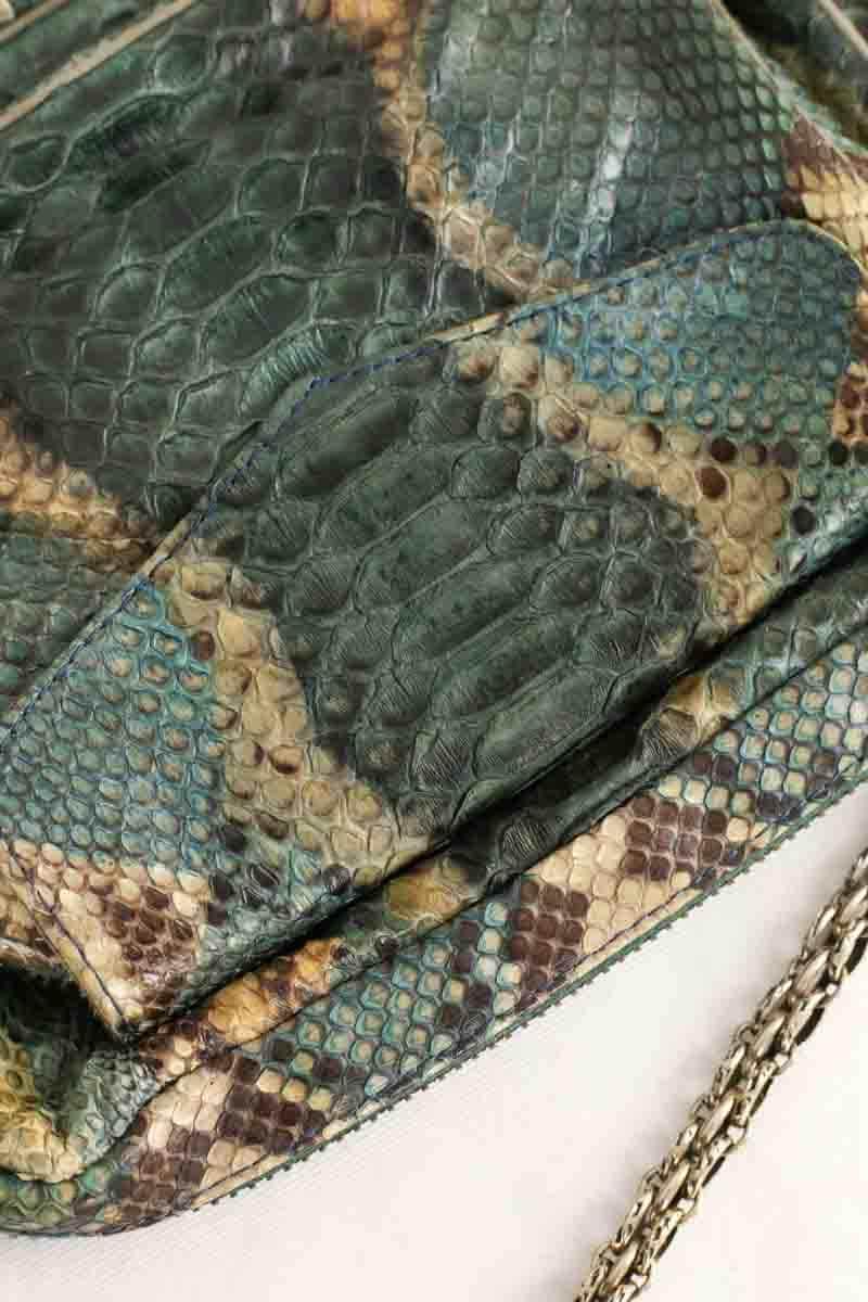 Sac à bandoulière Claris Virot Vert en Cuirs exotiques