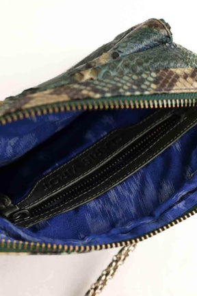 Sac à bandoulière Claris Virot Vert en Cuirs exotiques