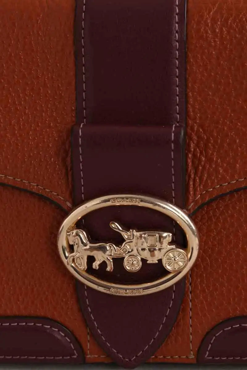 Sac à bandoulière Coach Georgie Orange en Cuir