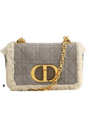 Sac à bandoulière Dior 30 montaigne Gris en Cuir - Seconde Main
