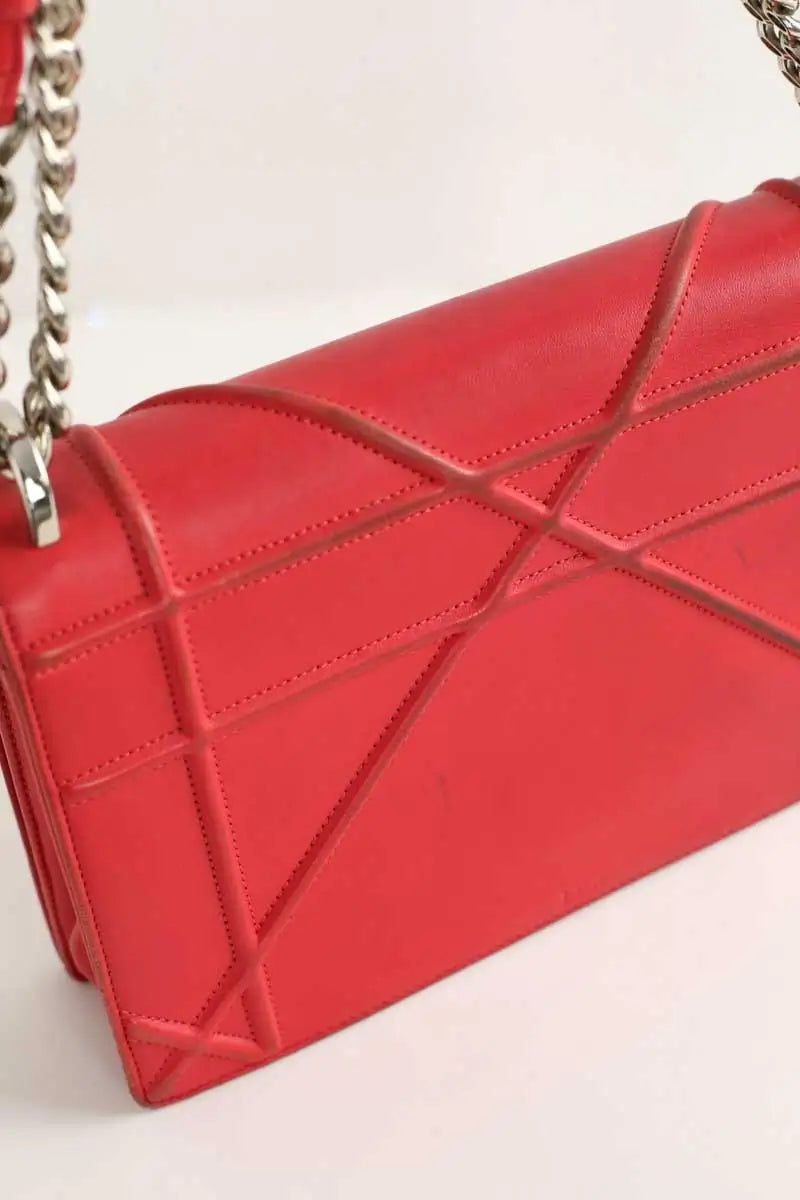 Sac à bandoulière Dior Diorama Rouge en Cuir