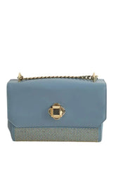 Sac à bandoulière Elie Saab Bleu en Cuir - Seconde Main