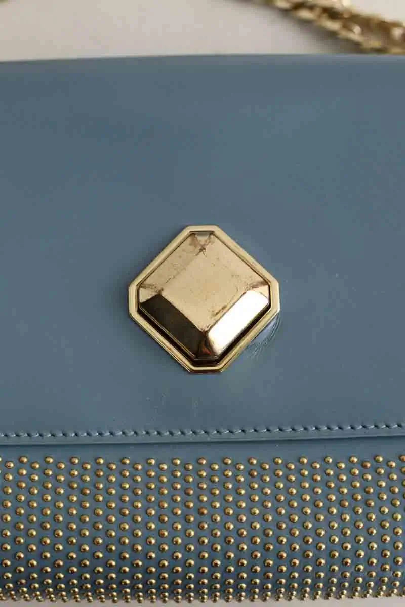 Sac à bandoulière Elie Saab Bleu en Cuir