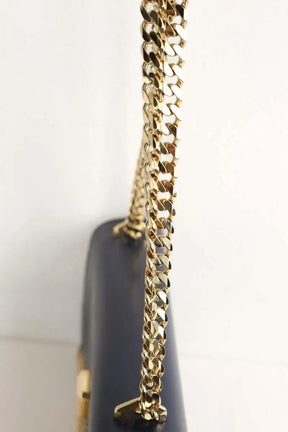 Sac à bandoulière Elie Saab Marine en Cuir
