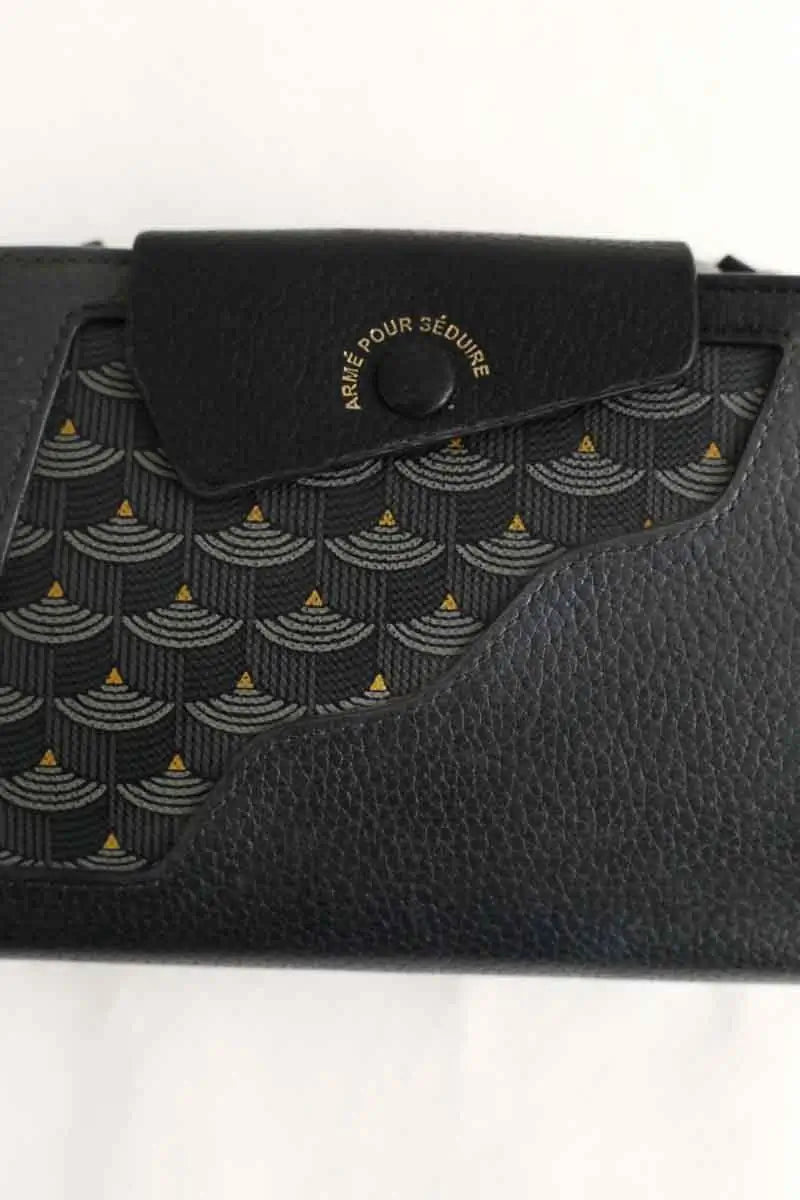 Sac à bandoulière Fauré Le Page Gris en Cuir