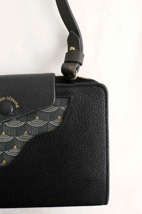 Sac à bandoulière Fauré Le Page Gris en Cuir