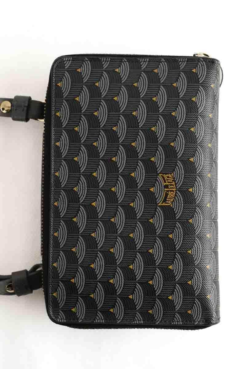 Sac à bandoulière Fauré Le Page Gris en Cuir
