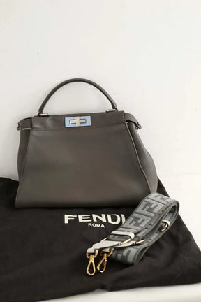 Sac à bandoulière Fendi Anthracite en Cuir